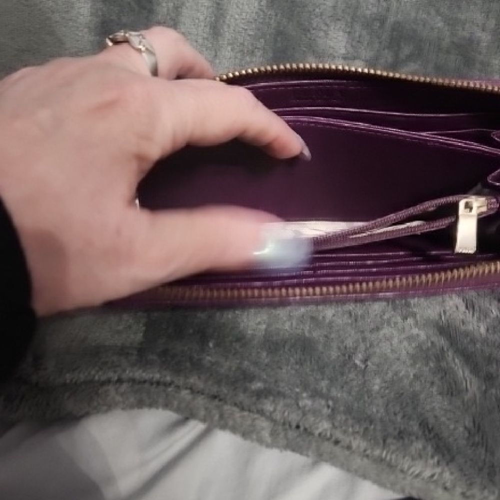 Furla Plum Textured Wallet - Picture 5 of 11